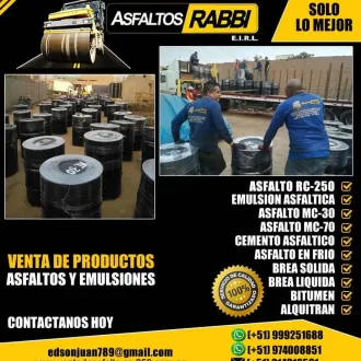 VENTA DE ASFALTO EN FRIO MEZCLA PREPARADA PARA JUNTAS PEN