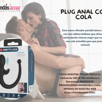 Vibrador Butt Plug NEGRO TIENDAS AMOR MIRAFLORES 