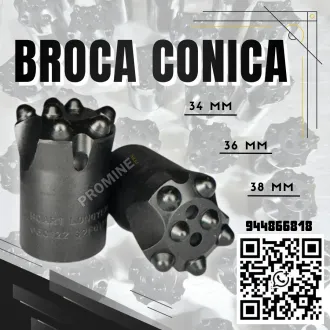 Broca Cónica - Perforación 34 36 y 38 mm