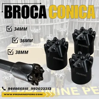 Broca Cónica para Perforación 34mm - 36mm 
