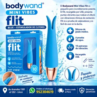 BODYWAND MINI VIBES FLIT BLUE ESTIMULADOR DE CLITORIS
