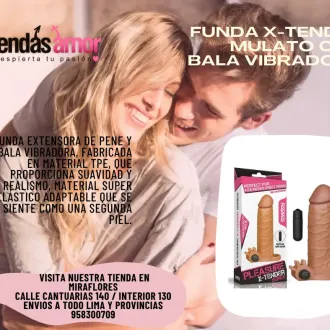 Funda X-Tender Mulato con Bala Vibradora TIENDAS AMOR 