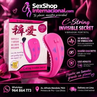 C-String Invisible Secret ESTIMULADOR DE MUJER EN LENCERIA 