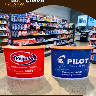 MESA PUBLICITARIA CURVA COUNTER PORTATIL PARA EVENTOS