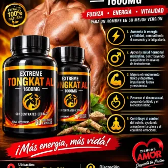 Tongkat Ali Extreme 1600MG Máxima Potencia y Vigor
