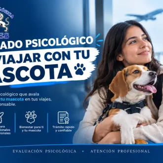 CERTIFICADO PSICOLÓGICO PARA VIAJAR CON TU MASCOTA