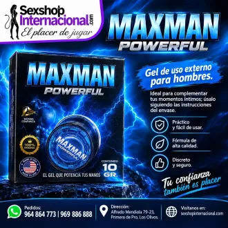 MAXMAN POWERFUL CUIDADO MASCULINO Y CONFIANZA TODO MOMENTO