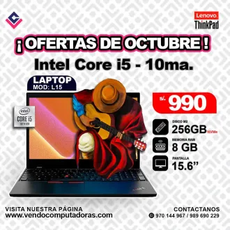 Laptop Lenovo Thinkpad Intel cor i5 - 10ma.