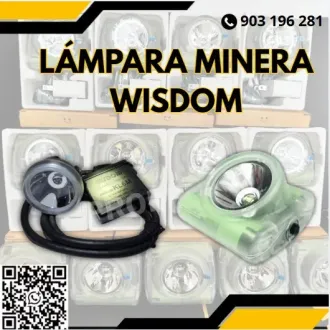 LAMPARA MINERA WISDOM INALÁMBRICA PAR INTEROR DE LA MINERÍA 