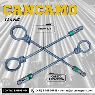  Cáncamos de Acero para Minería Subterránea Izaje - Lima
