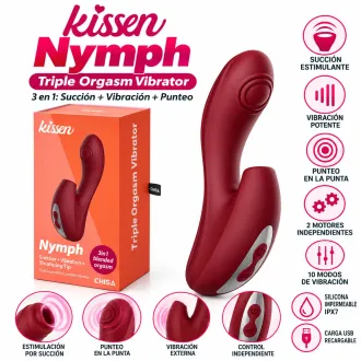 KISSEN NYMPH 3 EN 1 SUCCION VIBRACION ESTIMULADOR 