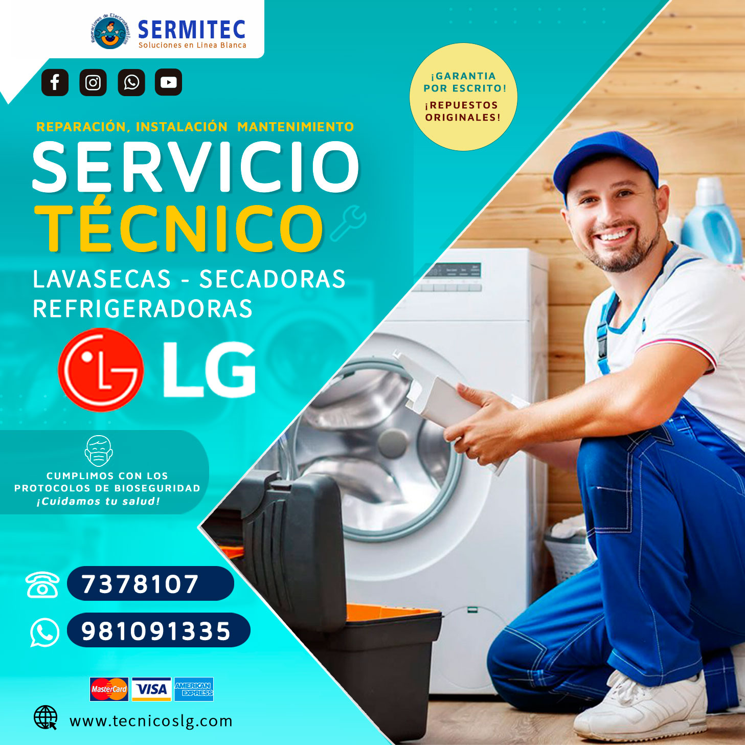 Soluciones Servicio técnico LG Lavadoras 981091335 CHACLACAYO