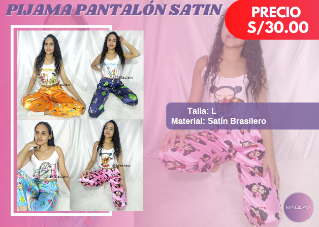 Pijama Pantalon Satin