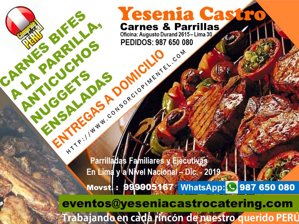 Delivery Parrillas Comidas Criollas Gourmet Catering Lima 2023