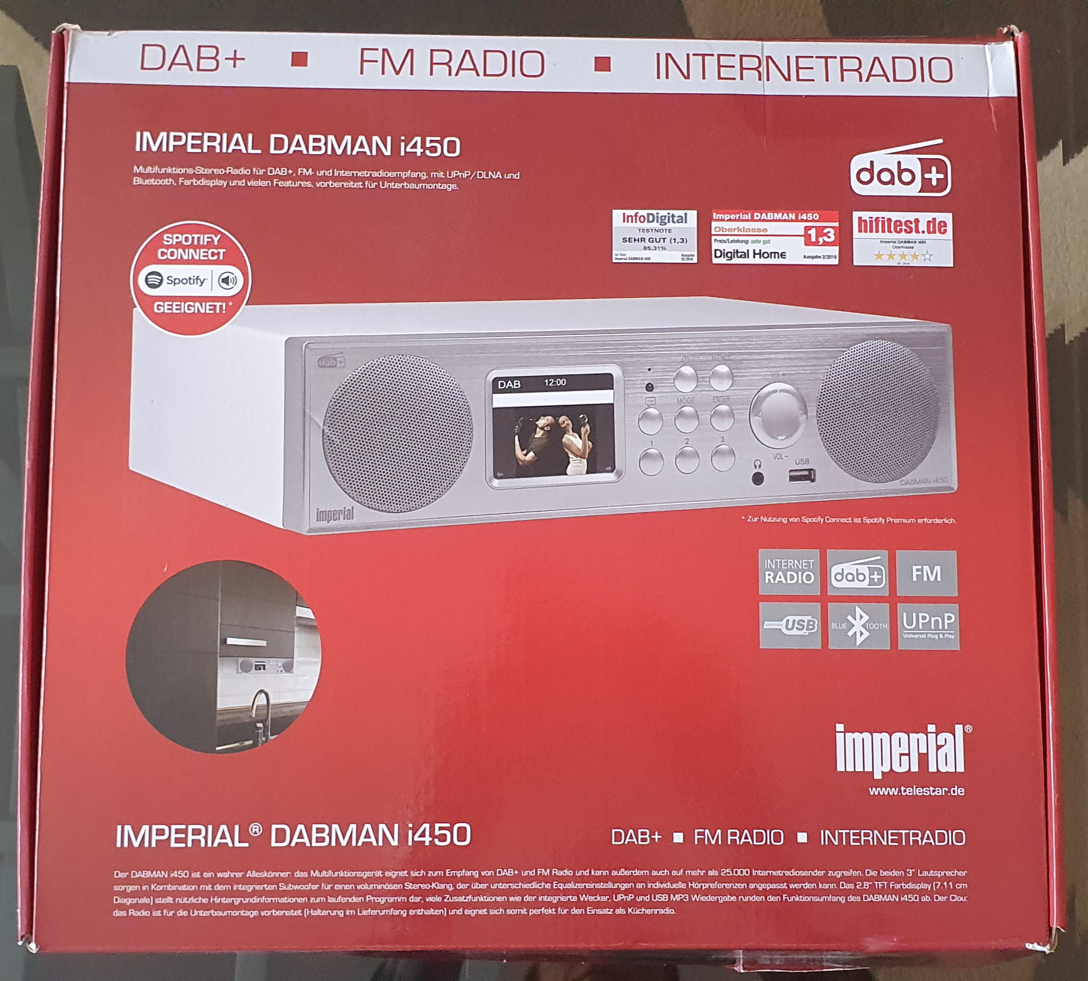 IMPERIAL DABMAN i450 - Radio por Internet FM Bluetooth WiFi LAN USB