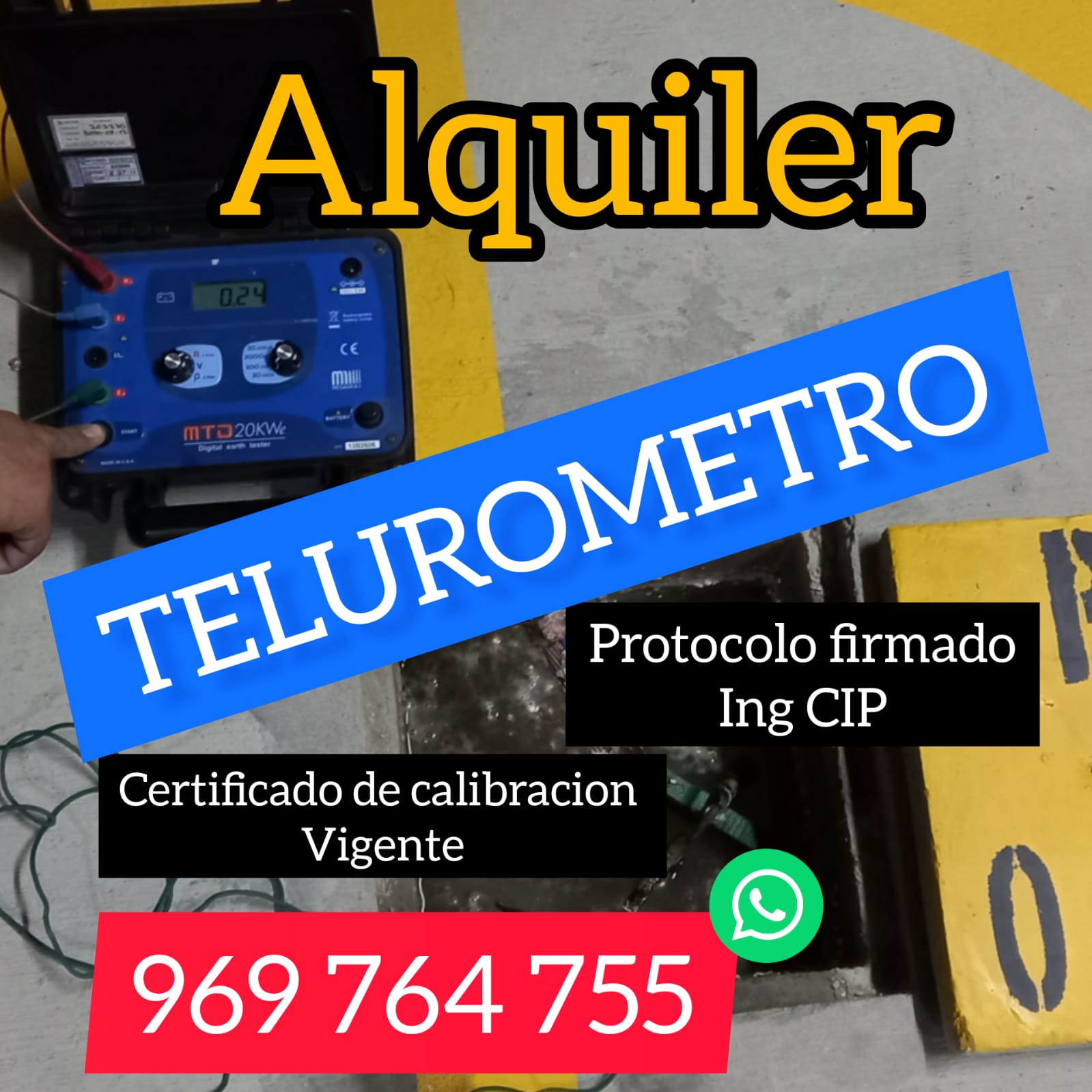 ALQUILER TELUROMETRO CERTIFICADO DE CALIBRACION VIGENTE 969764755