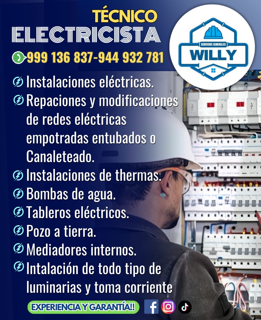 gasfitero electricista y acabados de construccion. willy