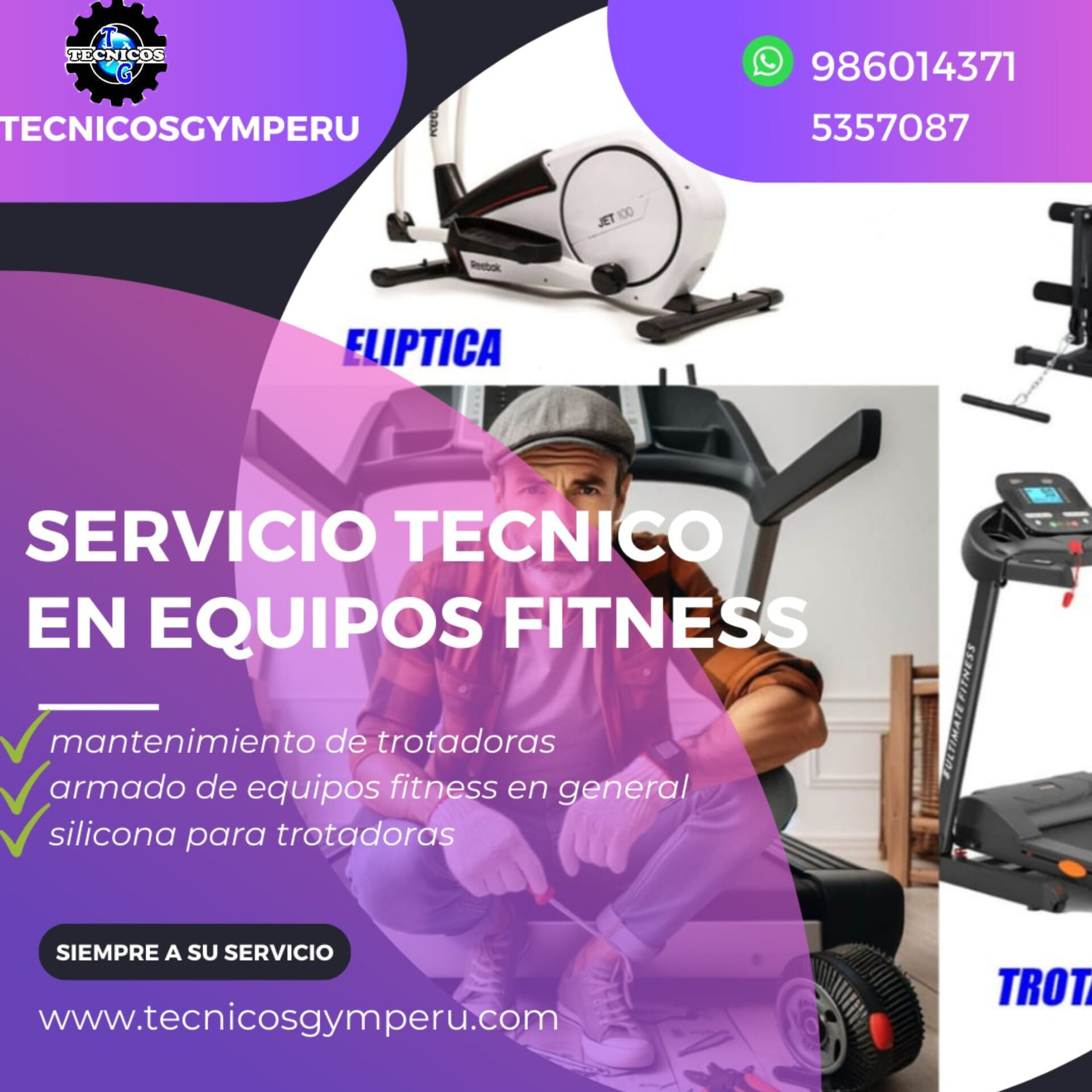 SERVICIO TÉCNICO DE EQUIPOS FITNESS EN GENERAL