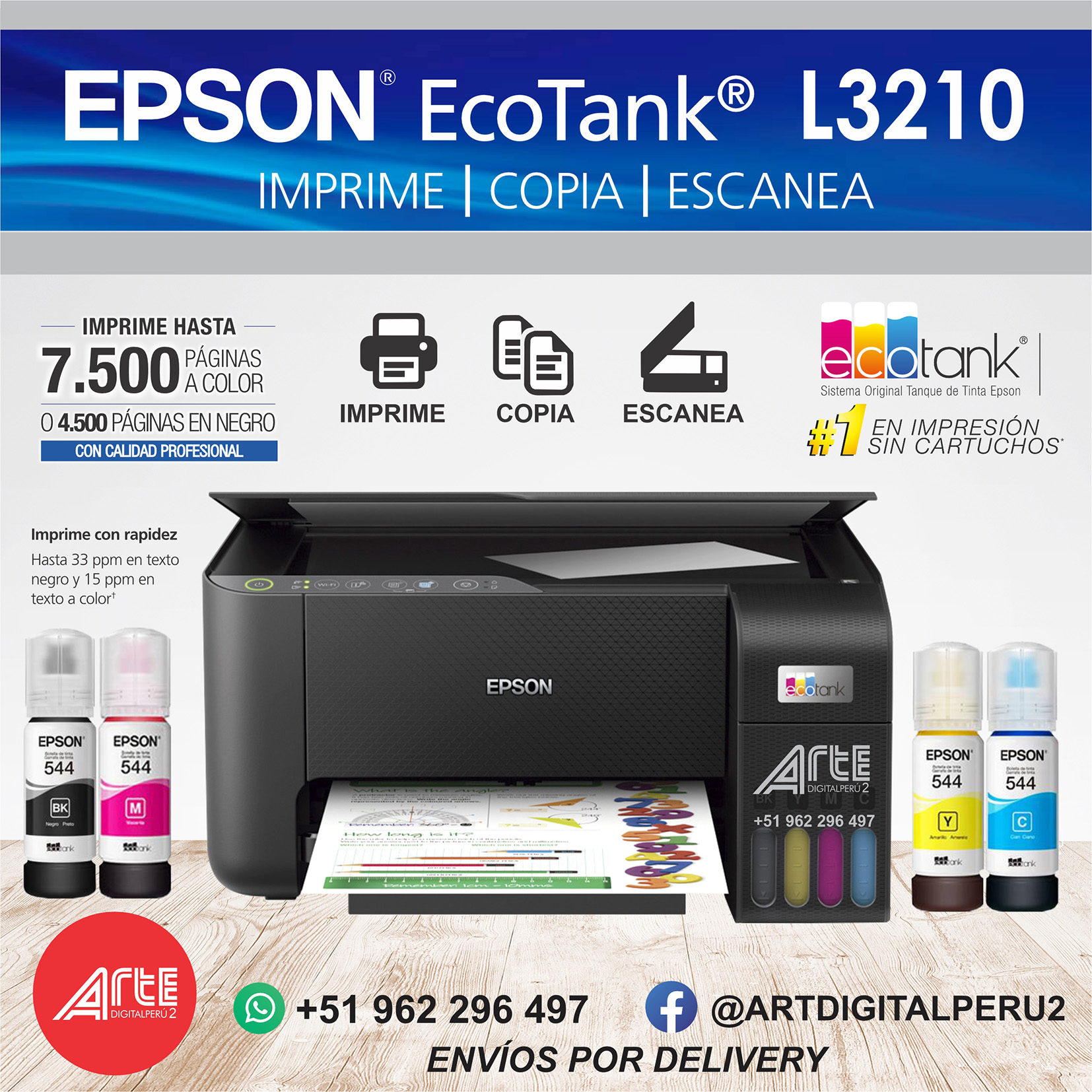Impresora Multifuncional Epson EcoTank L3210