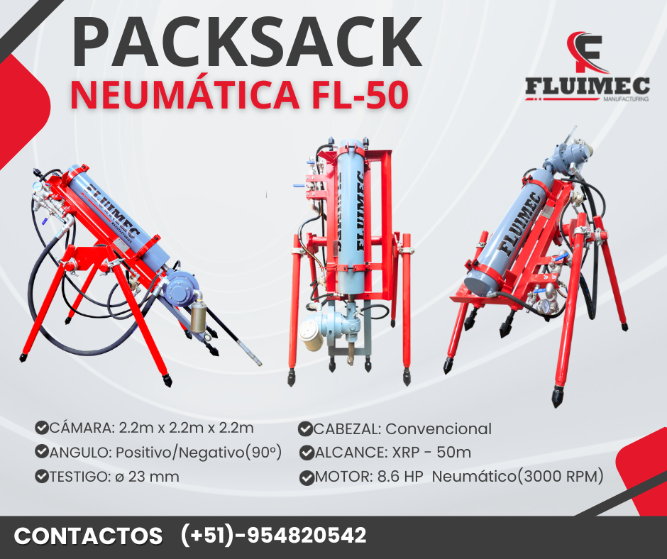 PACKSACK NEUMATICA FL-50 ubicación de vetas perdidas 