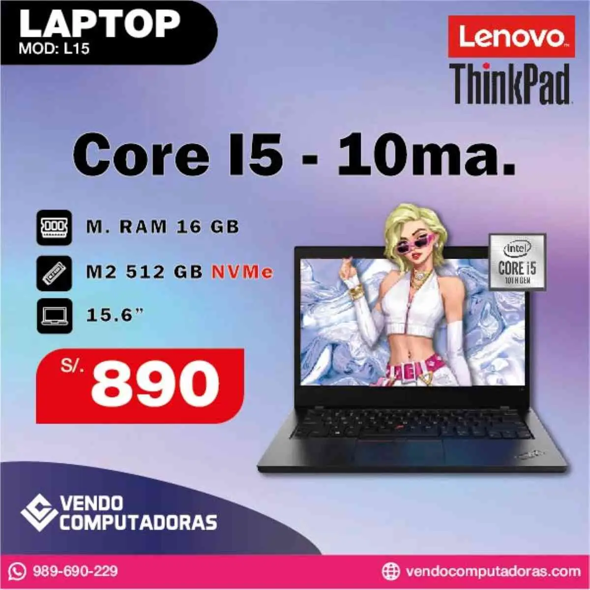 Laptop Core i5 10ma. Generacion - Potencia que se nota