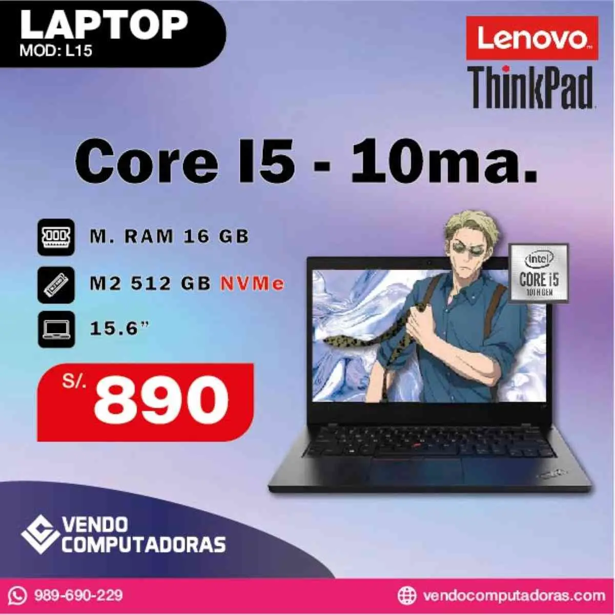 Laptop Core i5 10ma. Generacion - Potencia que se nota