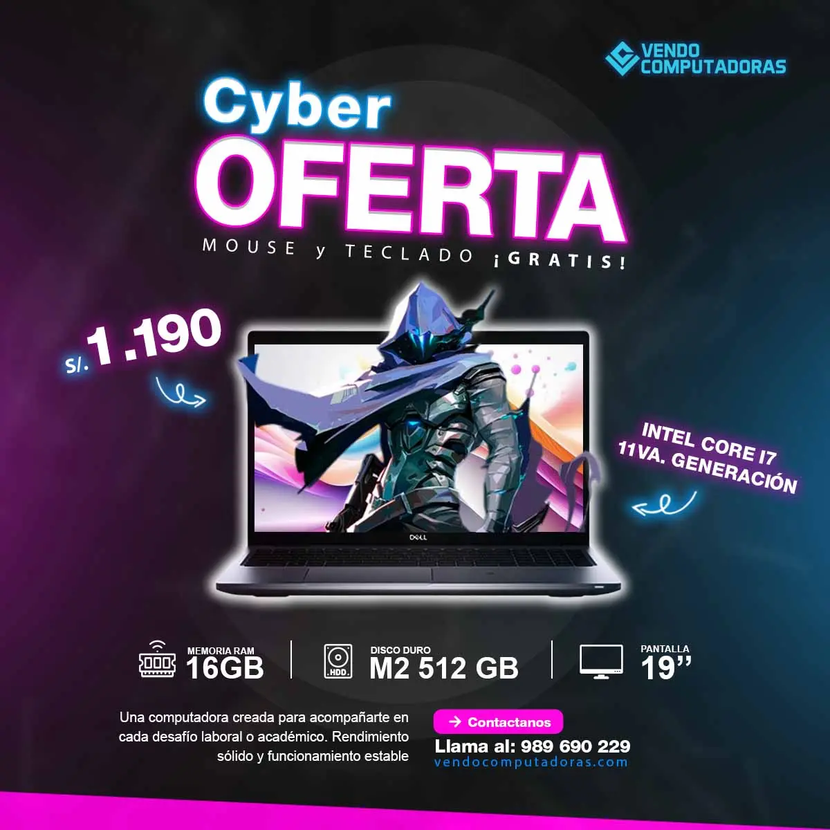 Laptop Intelcore i7 11va. Generacion