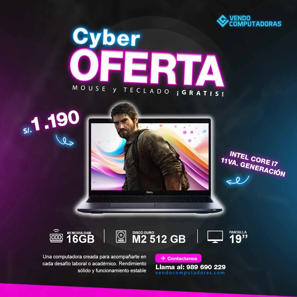 Laptop Intelcore i7 11va. Generacion