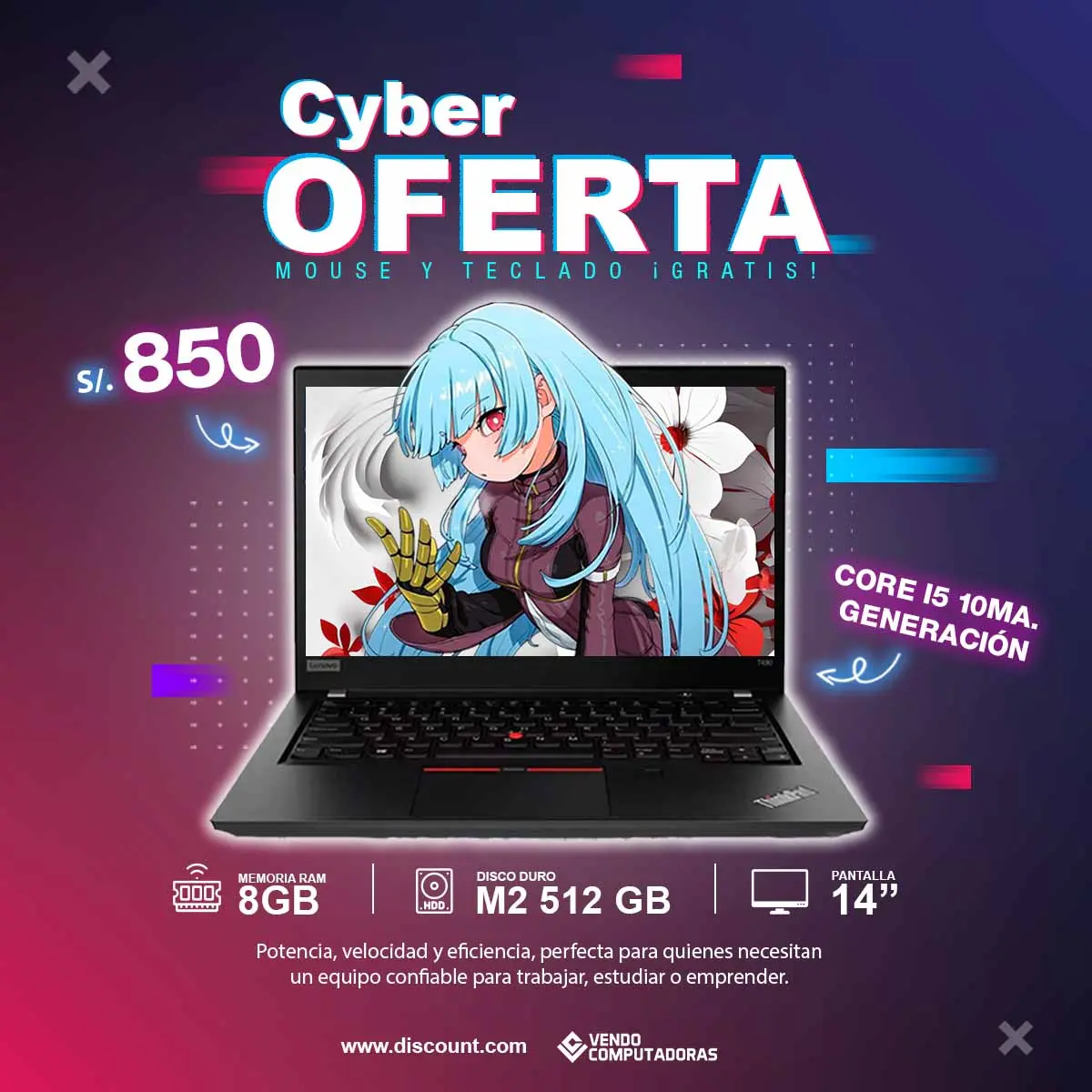 Laptop Core i5 10ma. Generacion