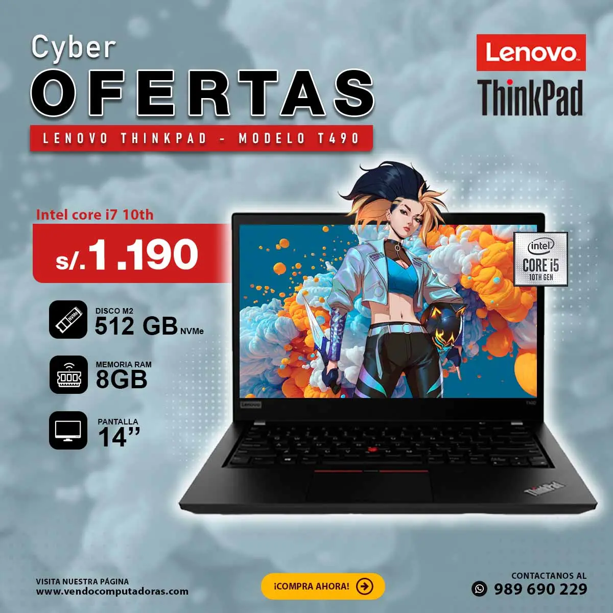 Laptop Intelcore i7 10th. Generacion