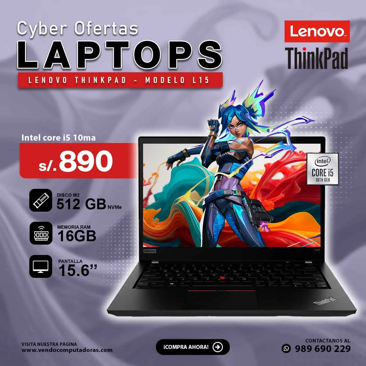 Laptop Core i5 10ma. Generacion