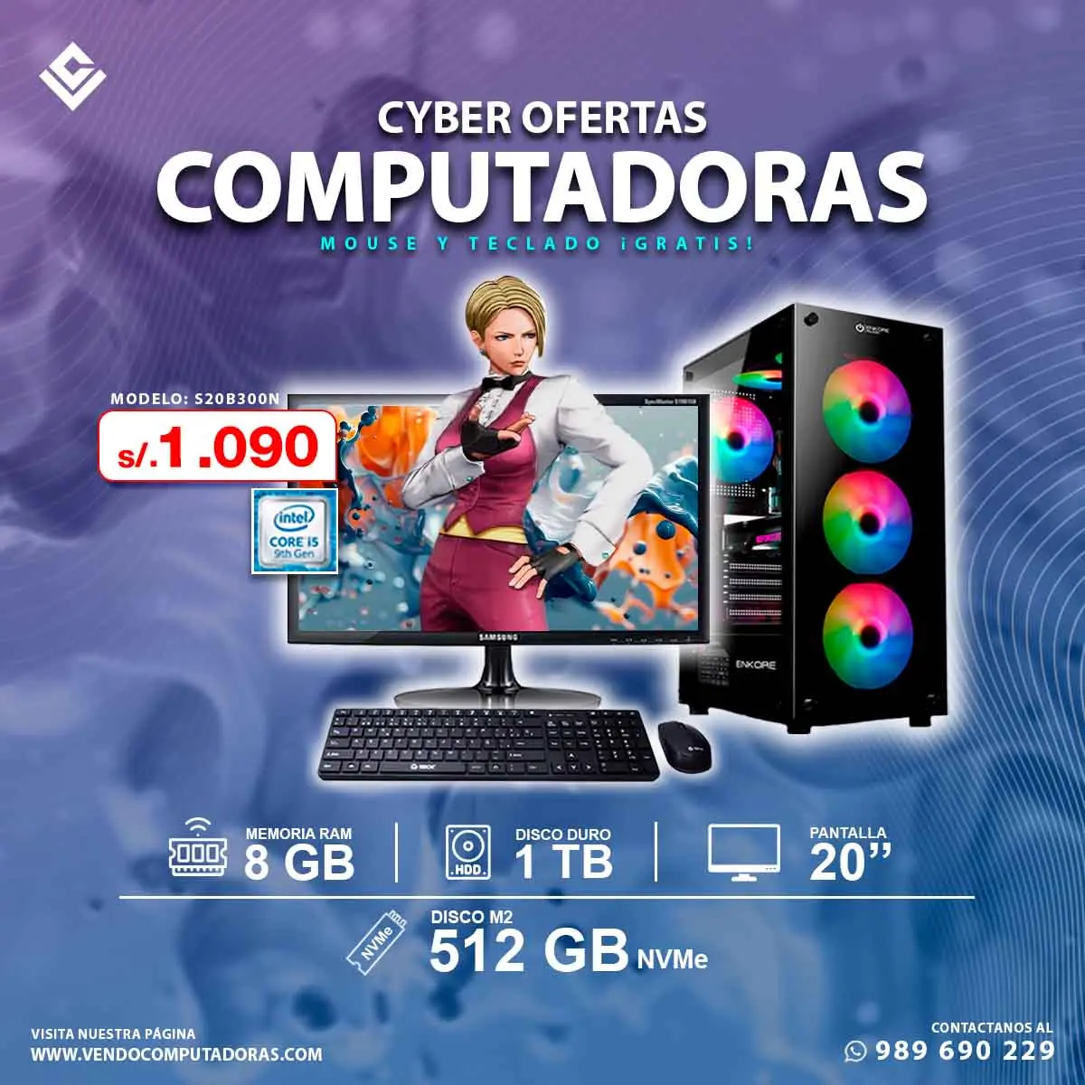Computadora Intel Core i5 9na. Generacion