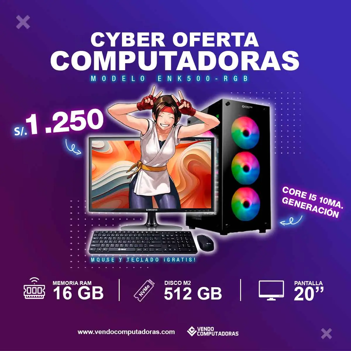 Computadora Intel Core i5 10ma. Generacion
