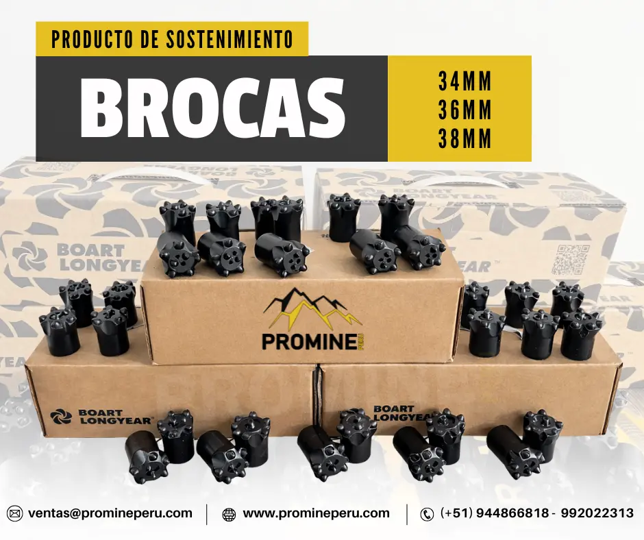 Brocas Cónicas 34mm - Perforación de Roca