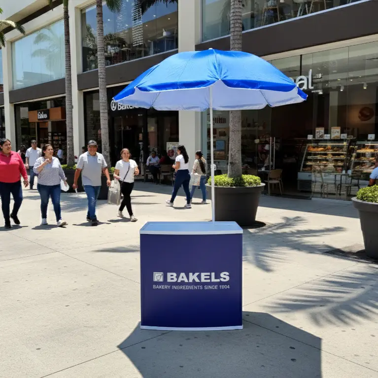 MODULO PVC CON SOMBRILLA PUBLICITARIO PERÚ