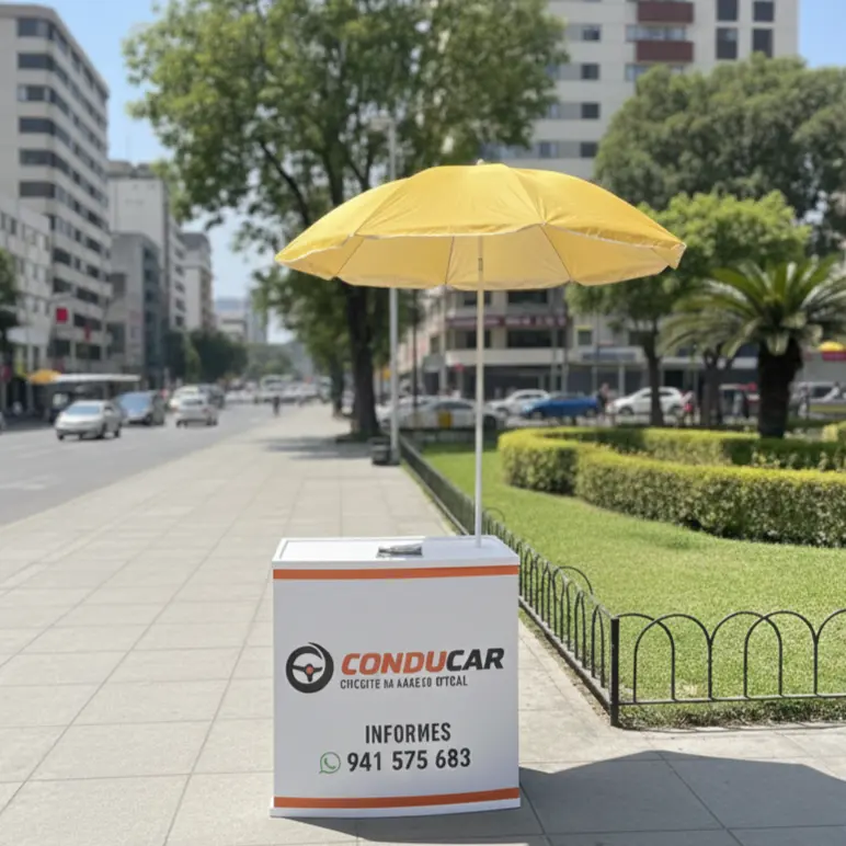 MODULO PVC CON SOMBRILLA PUBLICITARIO PERÚ