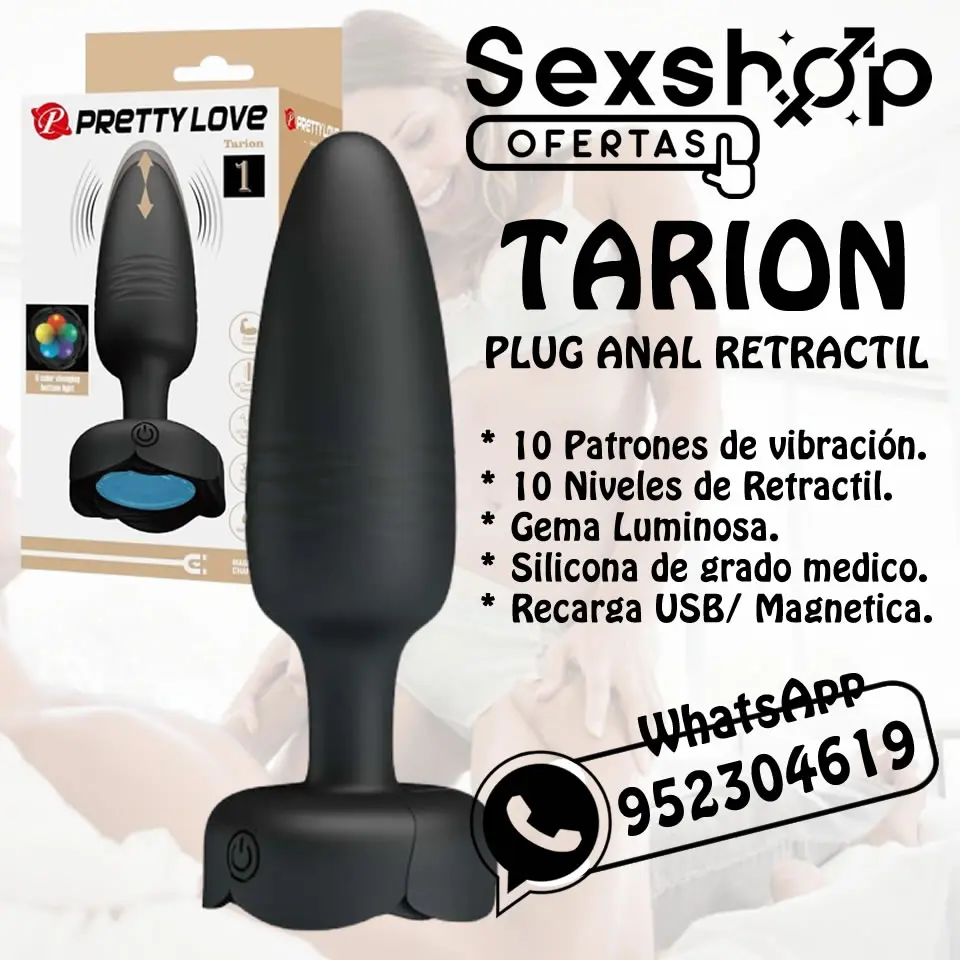 PLUG ANAL RETRACTIL CON GEMA LUMINOSA - SEXSHOP LINCE