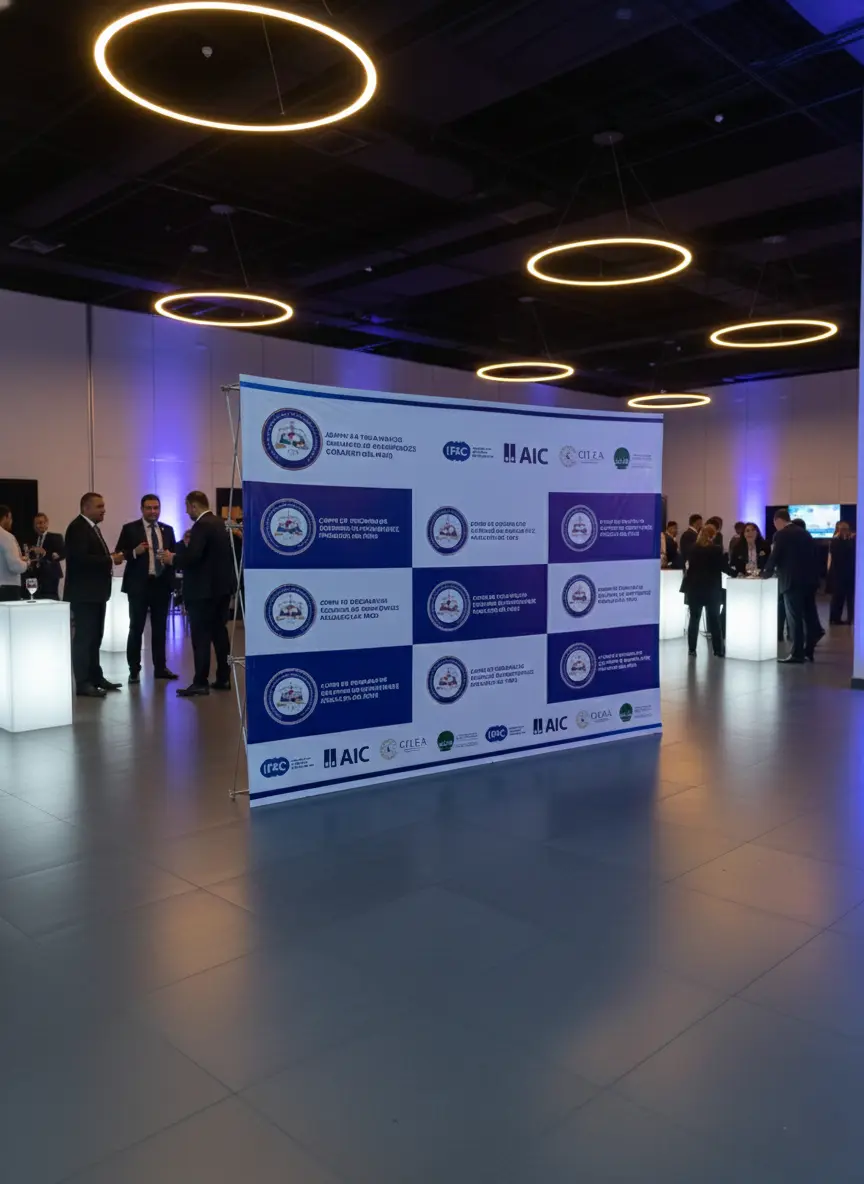 BACKING PLEGABLE DE TELA VELCRO PARA EVENTOS