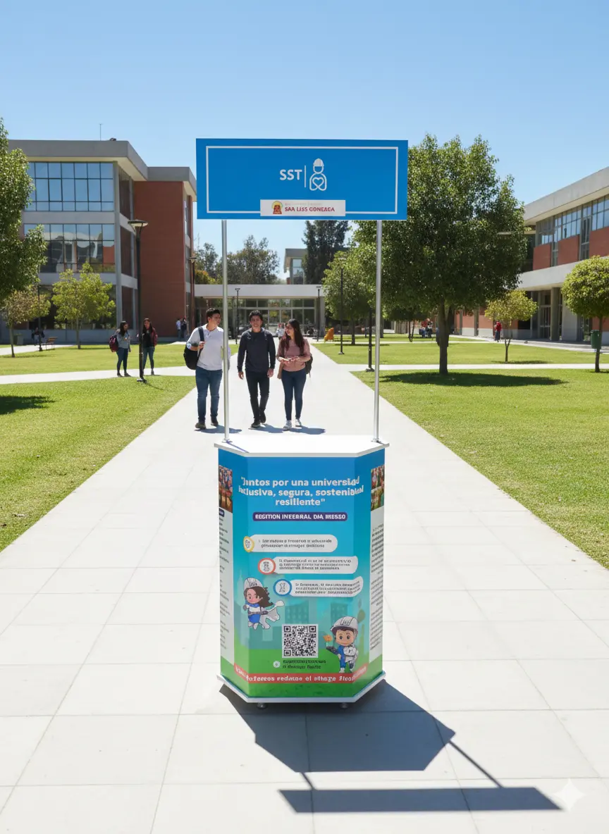 MODULO COUNTER HEXAGONAL PUBLICITARIO PARA EVENTOS EN LIMA