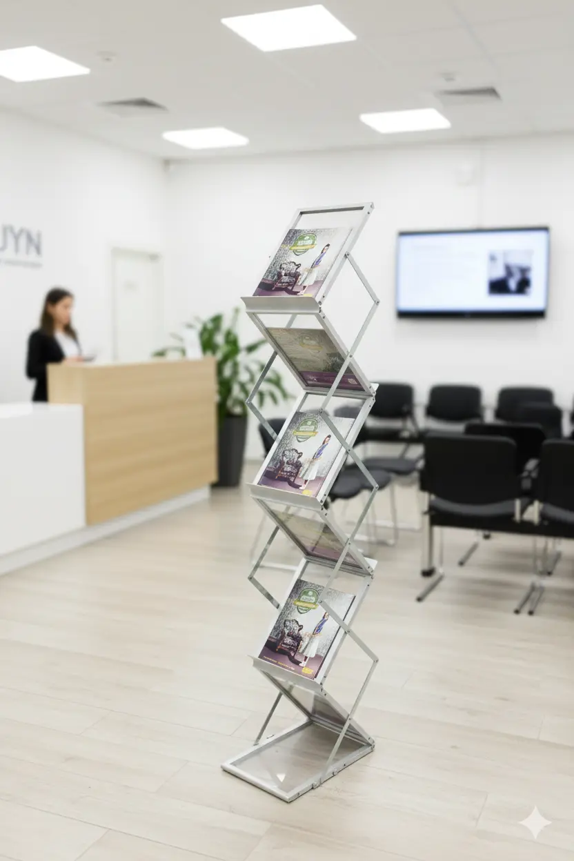 PORTA REVISTAS PUBLICITARIO EN LIMA PARA FERIAS Y OFICINAS