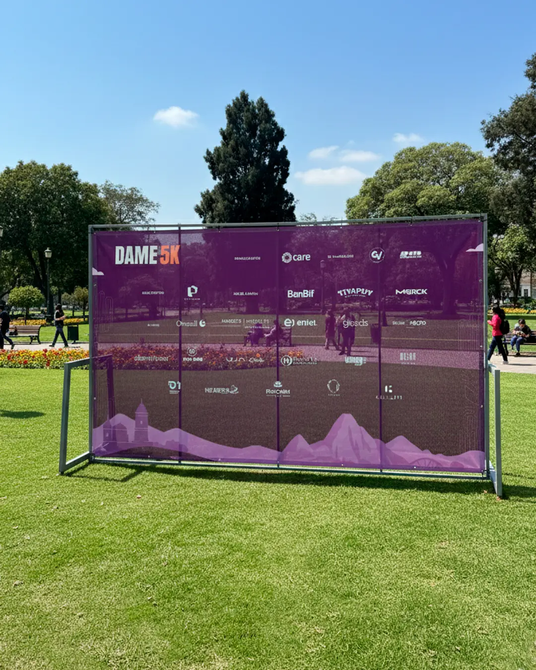 Backing exterior para eventos al aire libre y publicidad ext