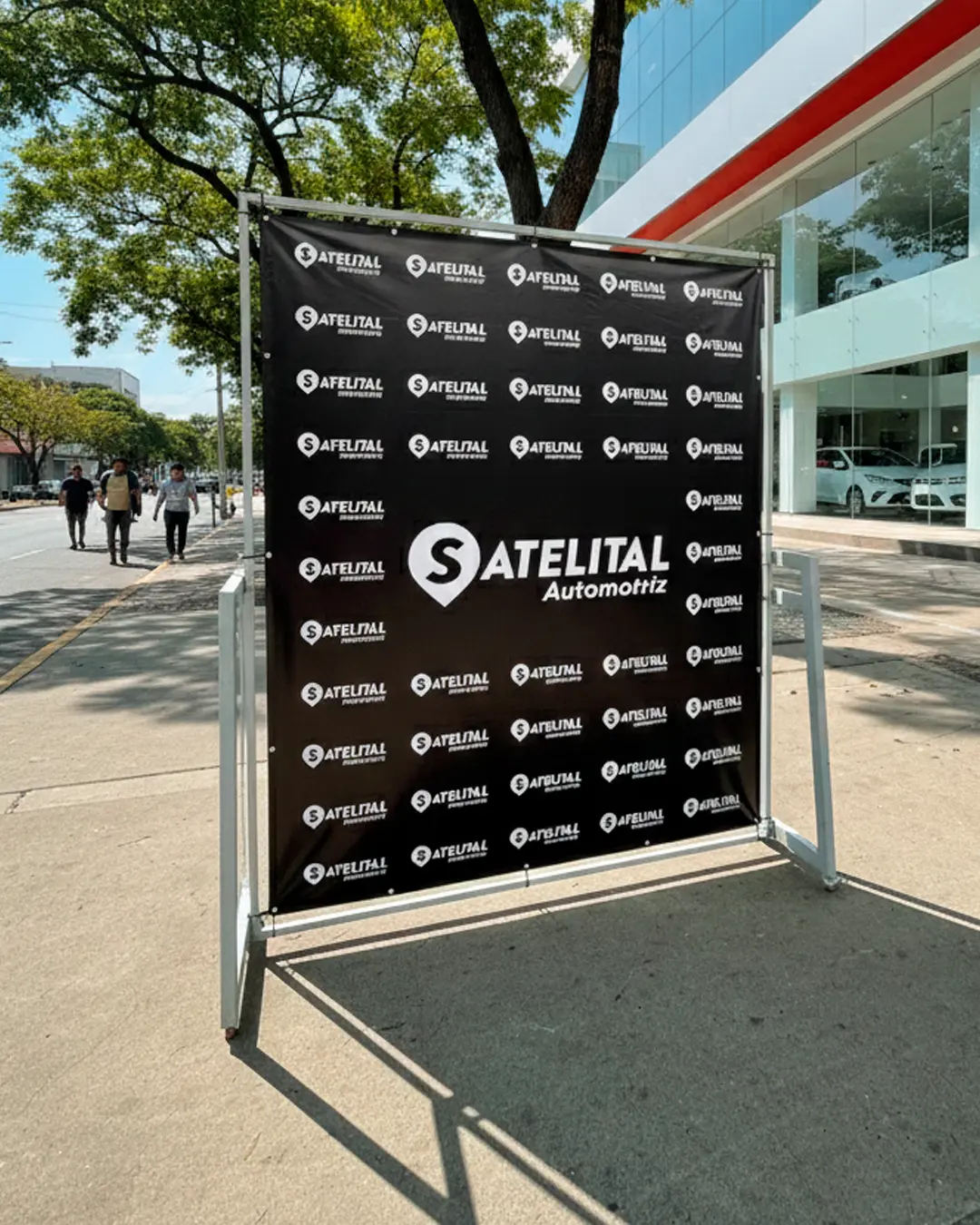 Backing exterior para eventos al aire libre y publicidad ext