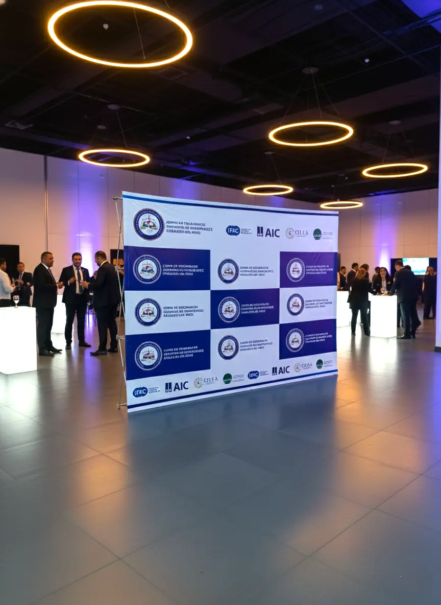 Backing Wall Velcro Banner para ferias y eventos publicitari