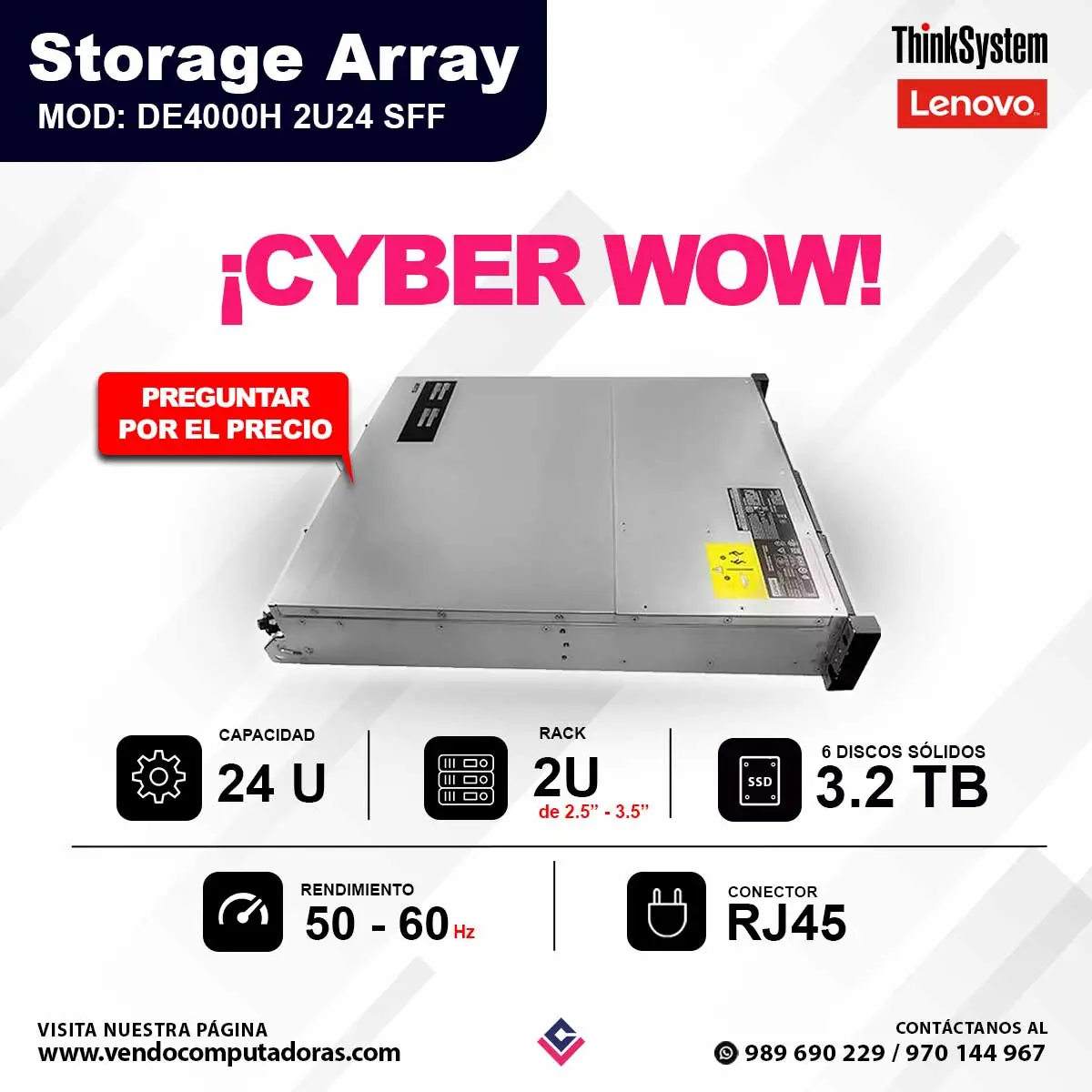 Storage array DE4000H 2U24 SFF