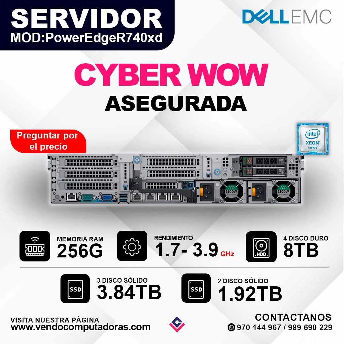 Servidor DELLEMC PowerEdgeR740xd
