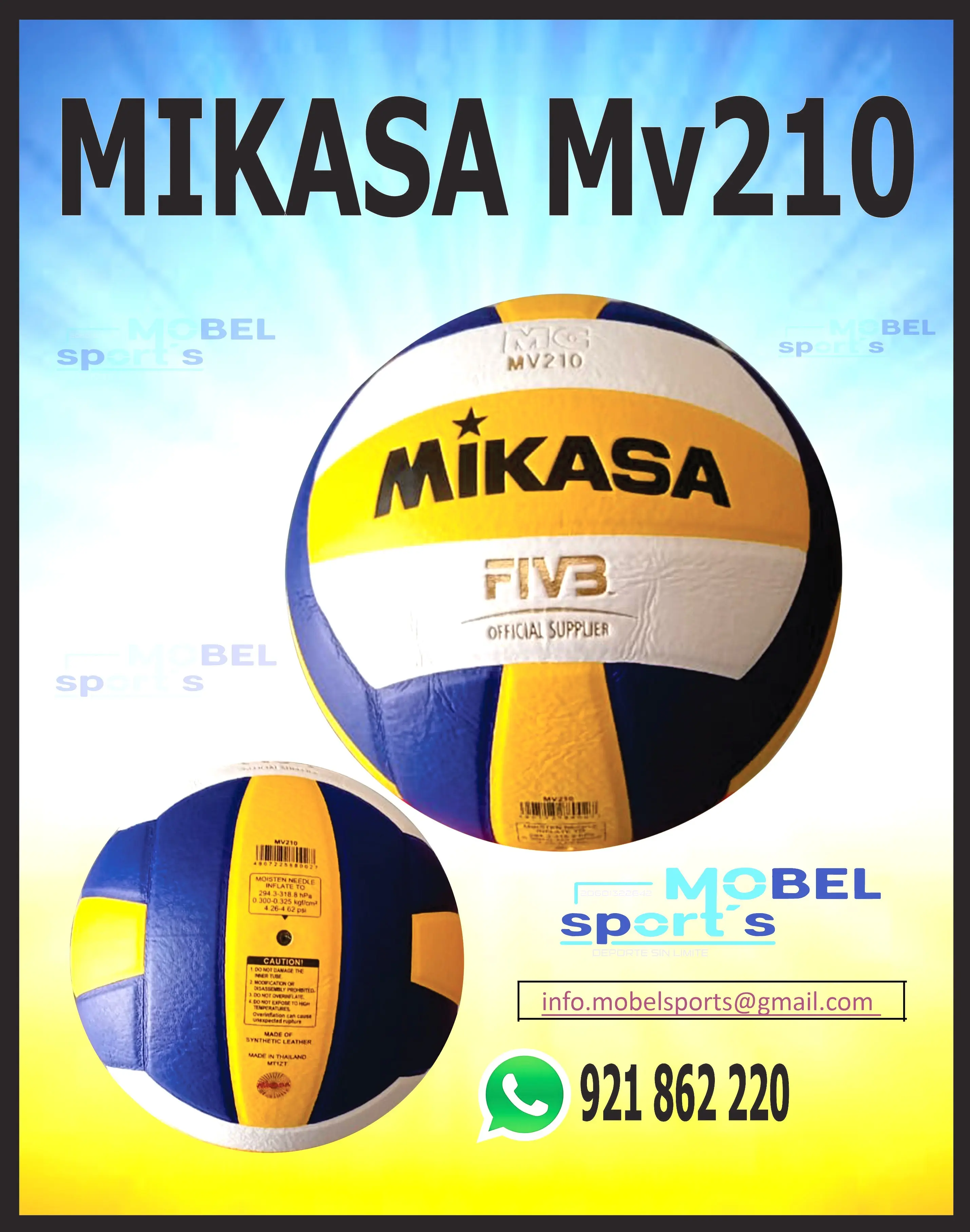 PELOTA DE VOLEY MIKASA V200W OFICIAL FIVB