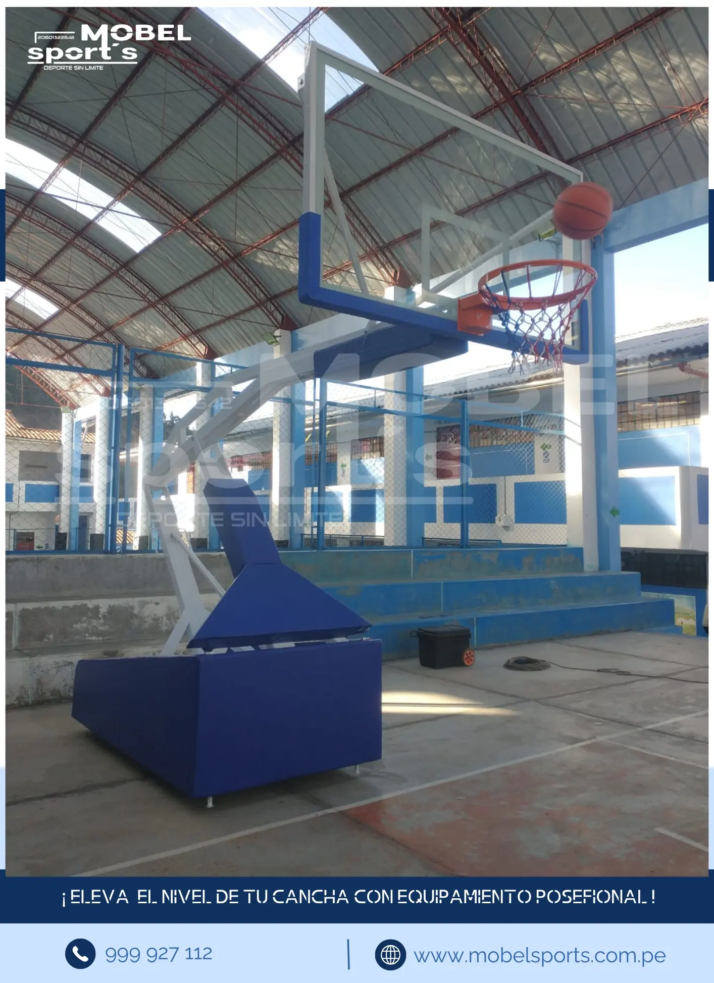 Tablero de basquet movil plegable mobel sports