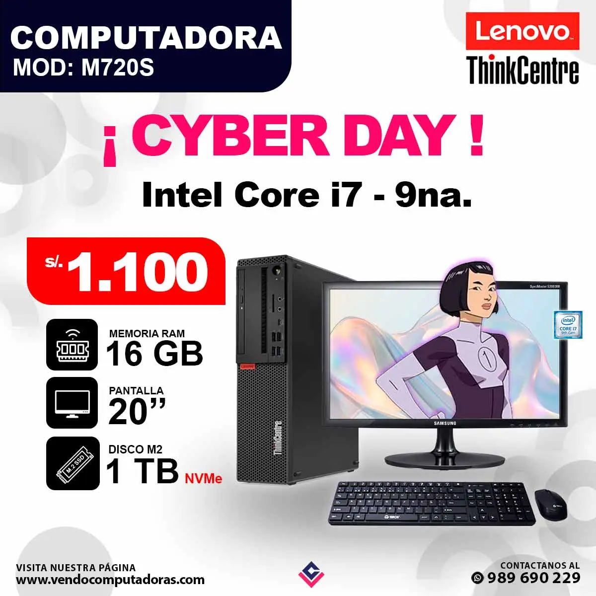 PC LENOVO THINKCENTRE Core i7 - 9na.