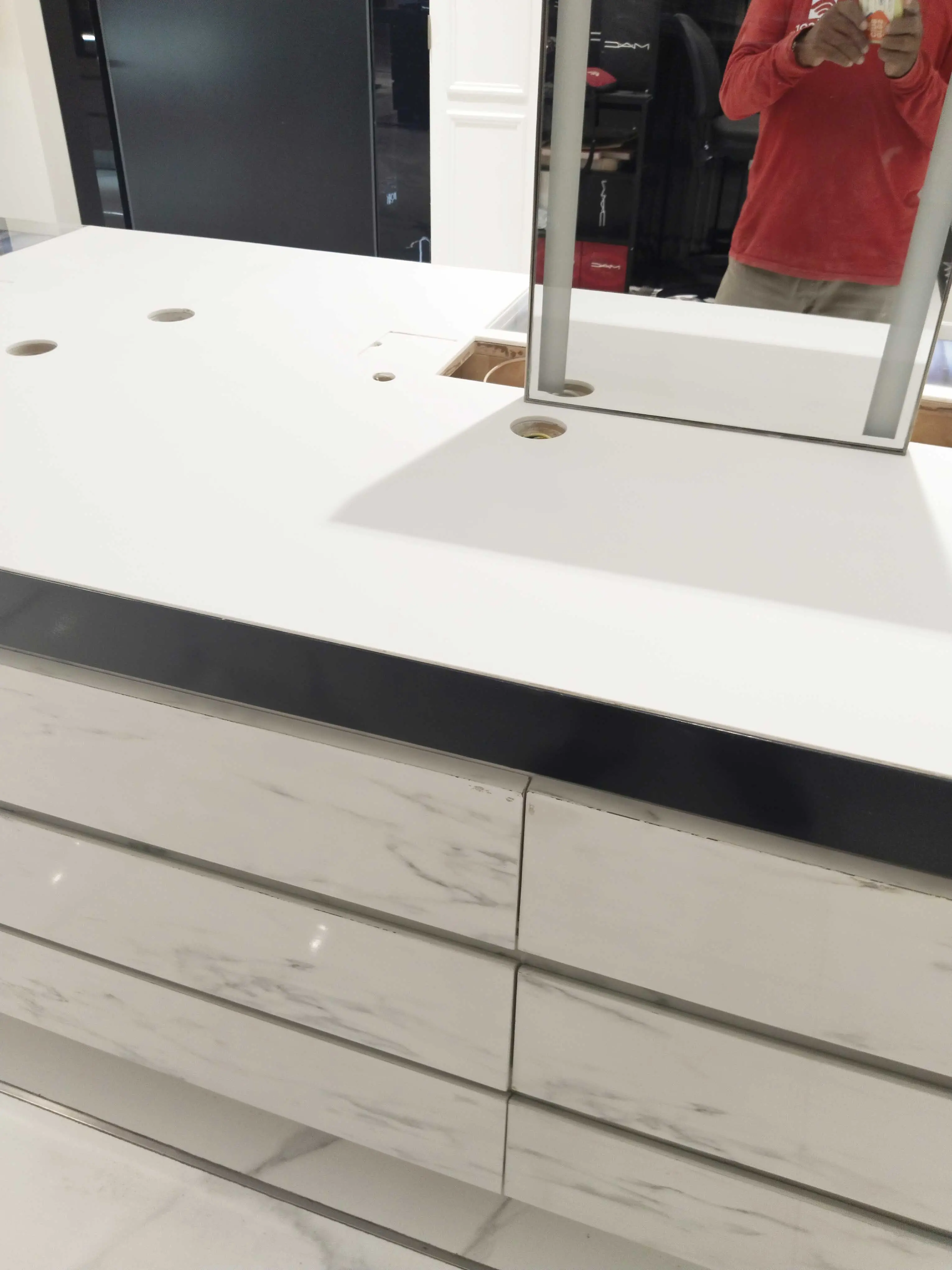 Pulido de corian krion staron koris novanite