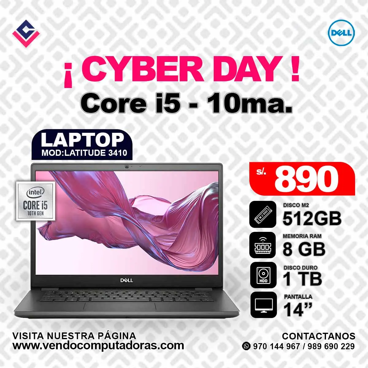 Laptop DELL Intel Core i5 10ma 